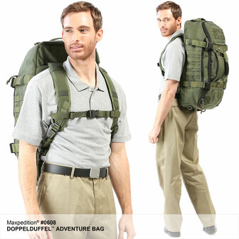 Maxpedition - Doppelduffel Aventure Bag - Zwart