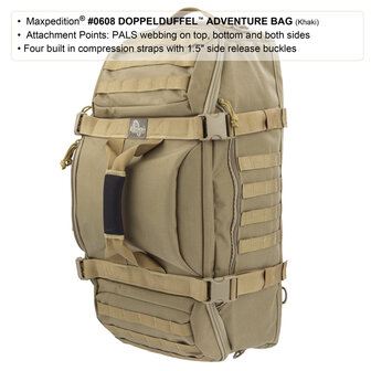 Maxpedition - Doppelduffel Aventure Bag - Zwart