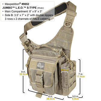 Maxpedition Jumbo Versipack L.E.O. s-type - Khaki