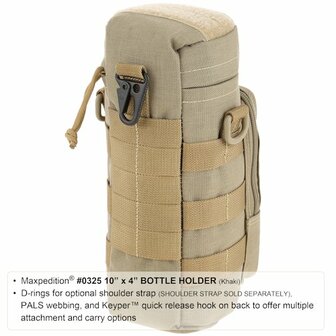 Maxpedition - 10&#039;&#039; x 4&#039;&#039; Bottle Holder khaki