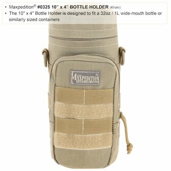 Maxpedition - 10&#039;&#039; x 4&#039;&#039; Bottle Holder khaki