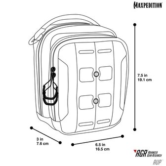 Maxpedition - AGR&amp;#x0099; AUP&amp;#x0099; Accordion Utility Pouch - zwart