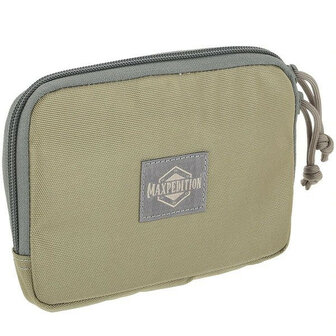 Hook &amp; Loop 5 X 7 Zipper Pocket - Khaki-Foliage