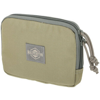 Hook &amp; Loop 5 X 7 Zipper Pocket - Khaki-Foliage