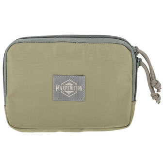 Hook &amp; Loop 5 X 7 Zipper Pocket - Khaki-Foliage