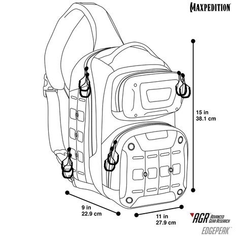 Maxpedition - AGR Edgepeak - zwart