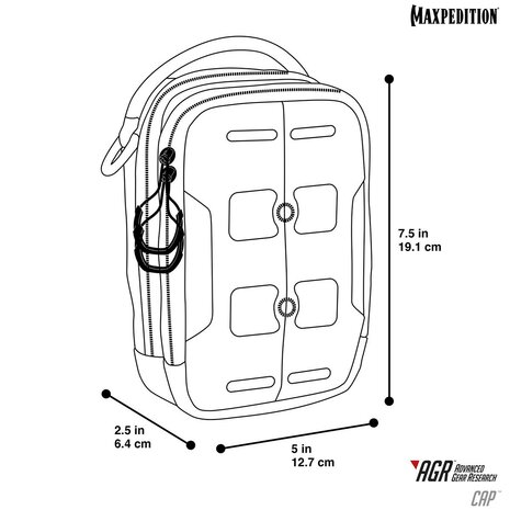 Maxpedition - AGR Compact Admin Pouch - Grijs