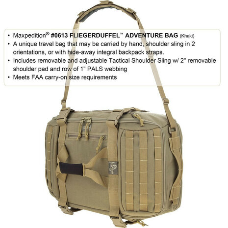 Maxpedition - Fliegerduffel Aventure Bag - zwart