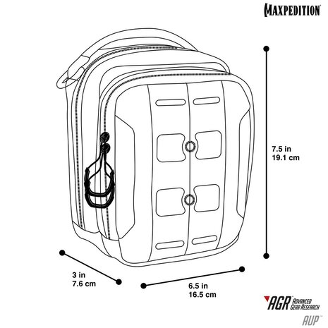 Maxpedition - AGR&#x0099; AUP&#x0099; Accordion Utility Pouch - zwart