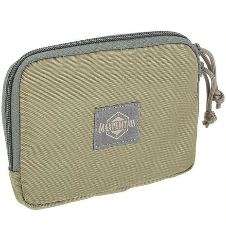 Hook & Loop 5 X 7 Zipper Pocket - Khaki-Foliage