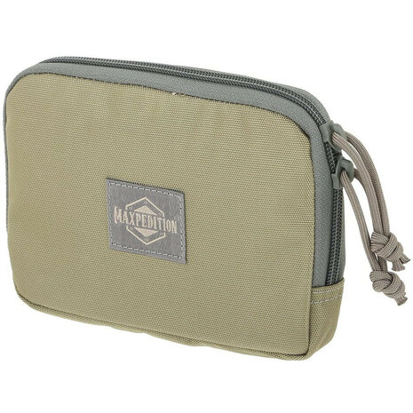 Hook & Loop 5 X 7 Zipper Pocket - Khaki-Foliage